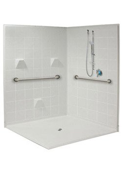 ada code compliant wheelchair showers for handicapped accessibility